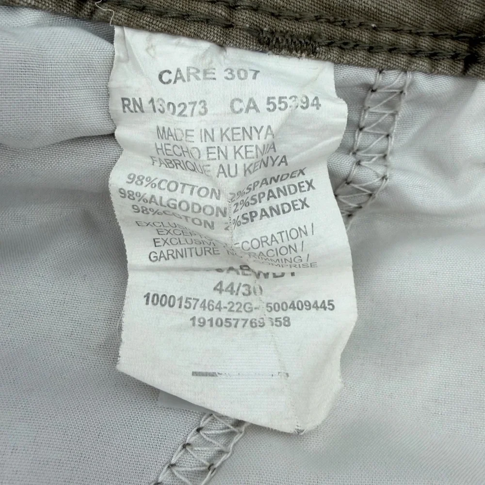 Wrangler Cargo Pants Mens 44x30 Brown Relaxed Fit Cotton Stretch Utility Trouser
